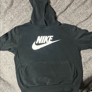 Nike Black Hoodie with White Swoosh Logo